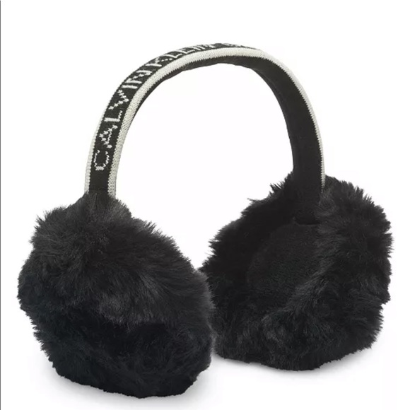 Calvin Klein Accessories - Calvin Klein black ear muff ear warmers with logo